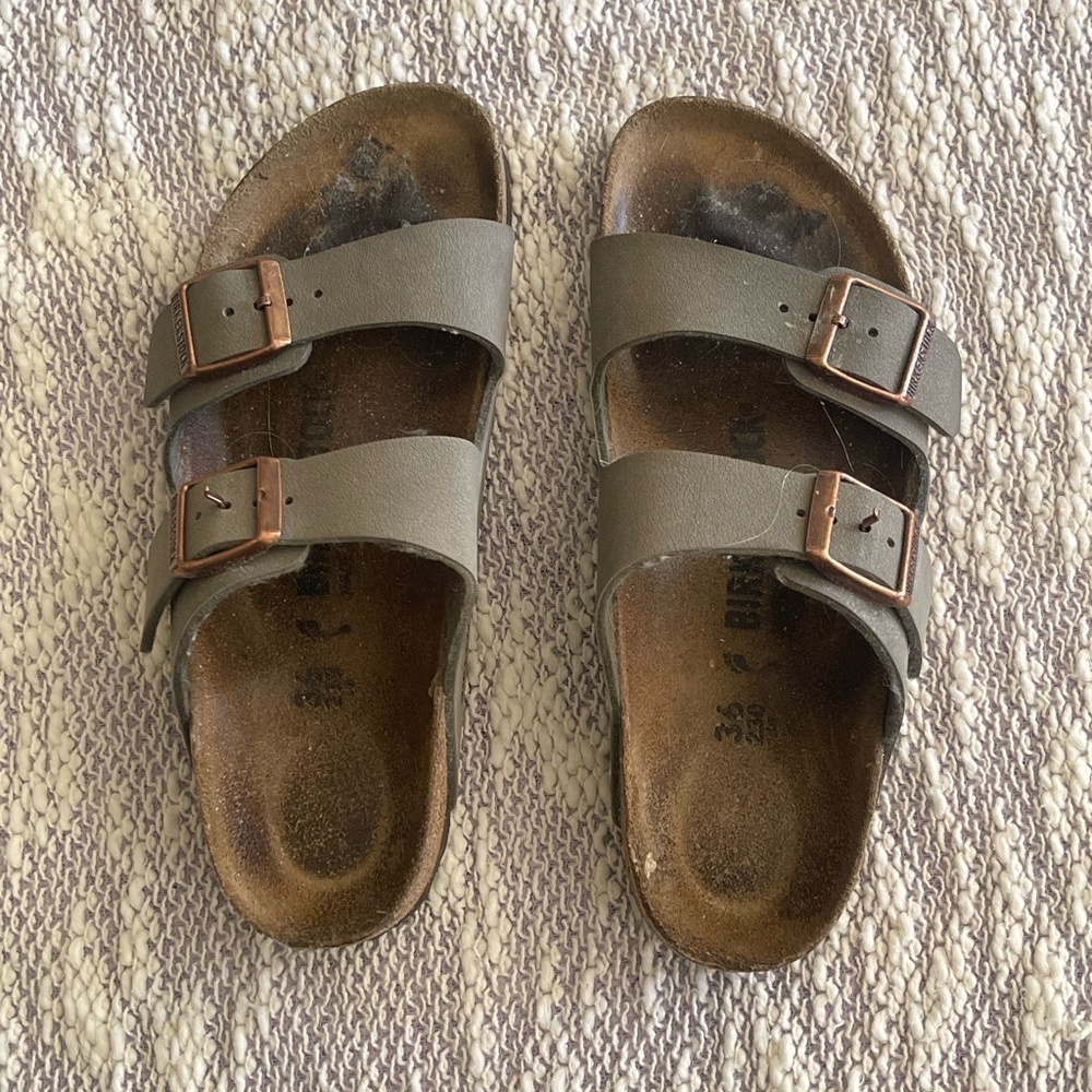 Birkenstock Taupe Double Strap Sandals